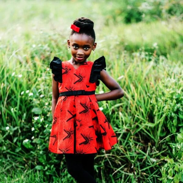 AFRICAN CLOTHING FOR KIDS - AFRICAN CLOTHING FOR GIRLS - ANKARA PRINT KIDS CLOTHING - KIDS AFRICAN CLOTHES - AFRICAN PRINT GIRLS DRESS
