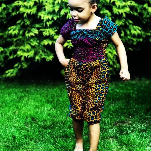KIDS AFRICAN PRINT JUMPSUIT - KIDS AFRICAN CLOTHING - AFRICAN CLOTHING KIDS