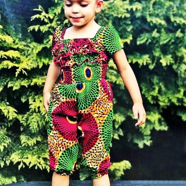 Kids African Print Jumpsuit - Kids African Clothing - African clothing Kids