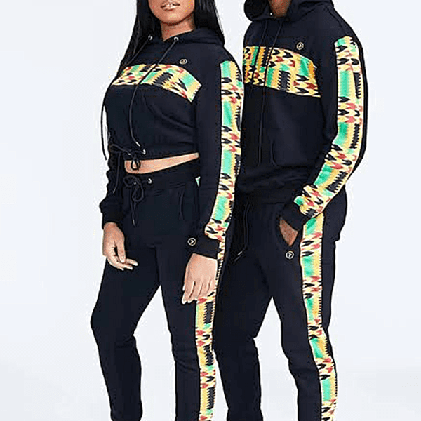 African Jogger Set, Ankara jogger, African hoodie, hoodie, couple set, jogger set