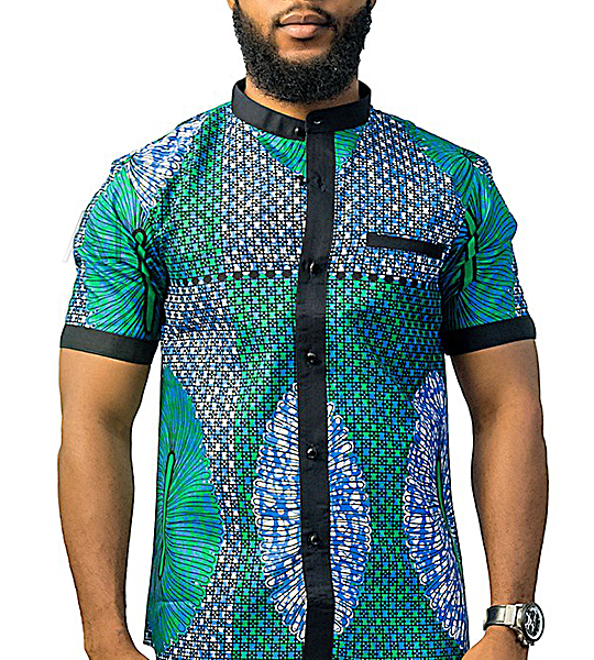 Ankara Shirt, African Men Clothing, African Men's Wear, Ankara Shirt...