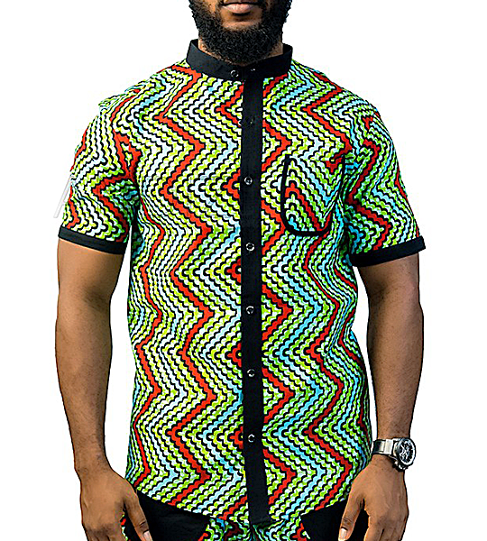 Ankara Shirt With Matching Short, African Men Clothing, African Men's Wear, Ankara Shirt...