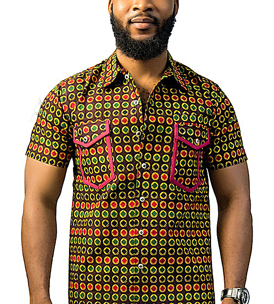 Ankara Shirt, African Men Clothing, African Men's Wear, Ankara Shirt...