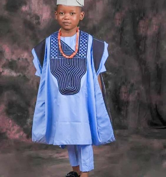 African Kids Boys Agbada Traditional Shirt 3 Piece Set, African Boys Kids Attire