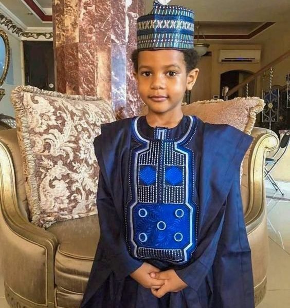 African Kids Boys Agbada Traditional Shirt 3 Piece Set, African Boys Kids Attire