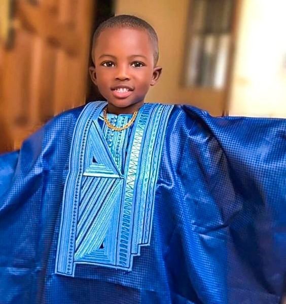 African Kids Boys Agbada Traditional Shirt 3 Piece Set, African Boys Kids Attire