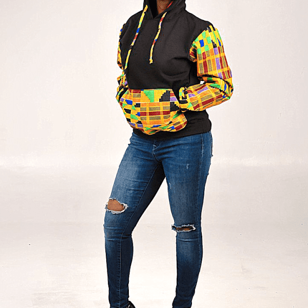 Kente Ankara Pocket Hoodie