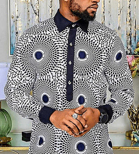 Colorful Ankara Shirt, African Men Clothing, African Men’s Wear, Ankara Shirt…