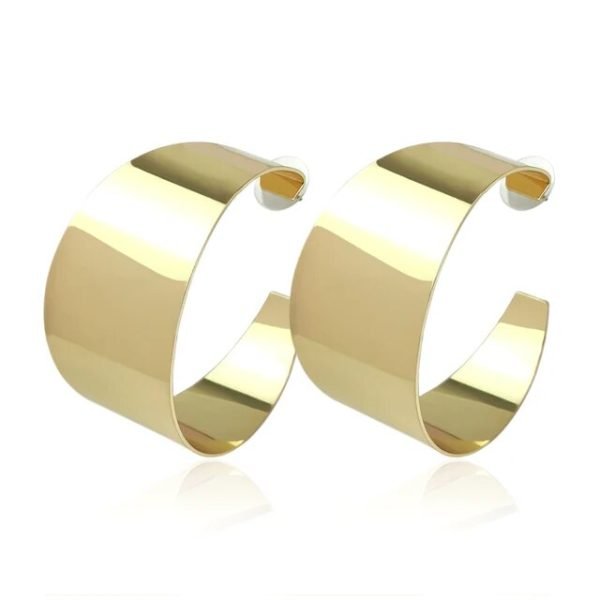 Indian Metal Big Dangle Earrings For Women Statement Wide Long Design Hoop Earring Fashion Jewelry African Accessories