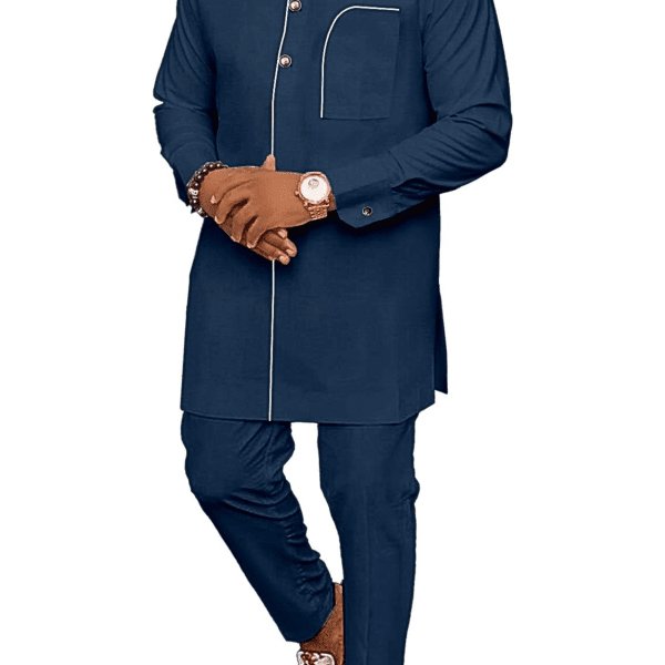 African Men Suit Traditional Clothing Set Dashiki Shirt Pants 2 Piece Set Casual Wedding Party Church Outfits Attire