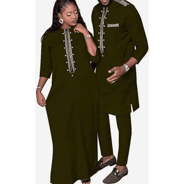 African Clothes for Couple African Long Dresses and Dashiki Men Outfits Suit African Couple Outfits Matching Sets